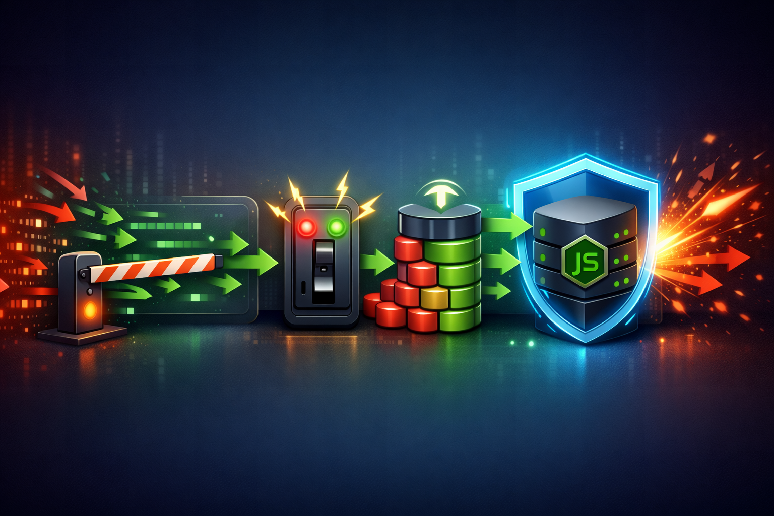 Rate Limiting, Circuit Breakers, and Queue Backpressure: Hardening Node.js Against DDoS