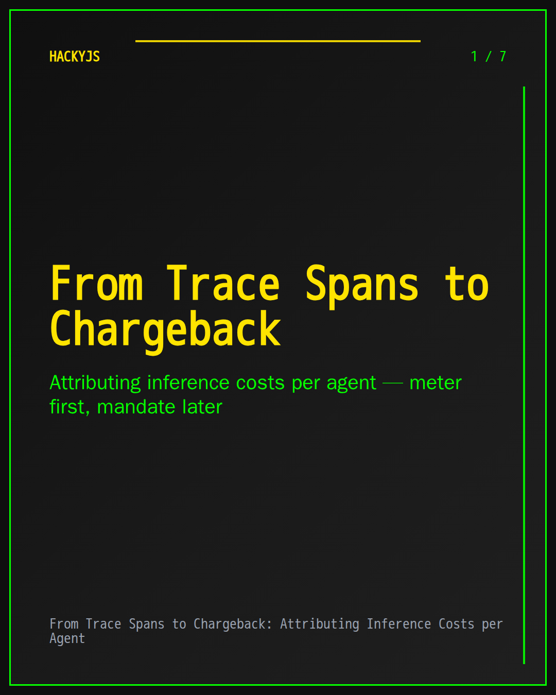 From Trace Spans to Chargeback: Attributing Inference Costs per Agent