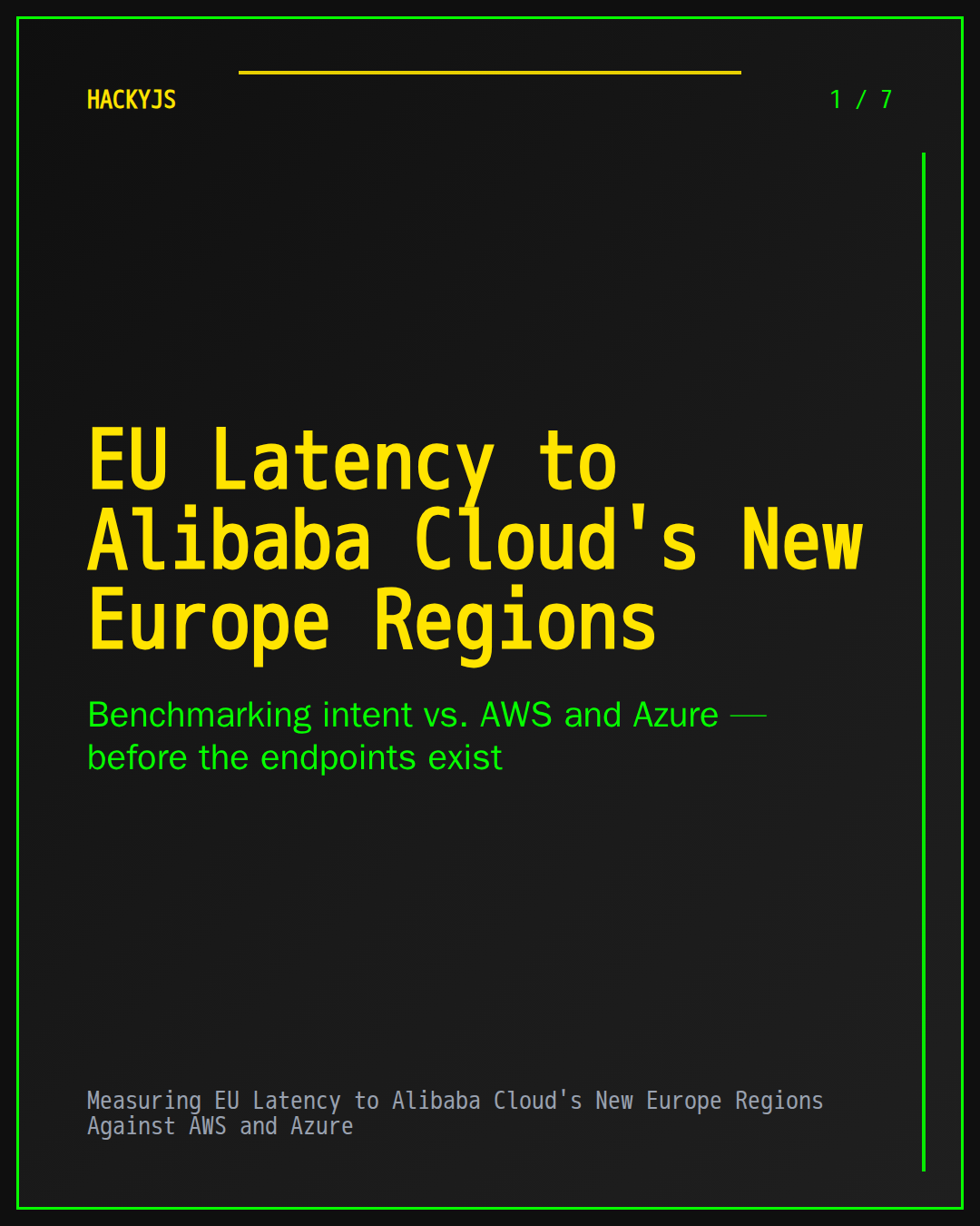 Measuring EU Latency to Alibaba Cloud's New Europe Regions Against AWS and Azure