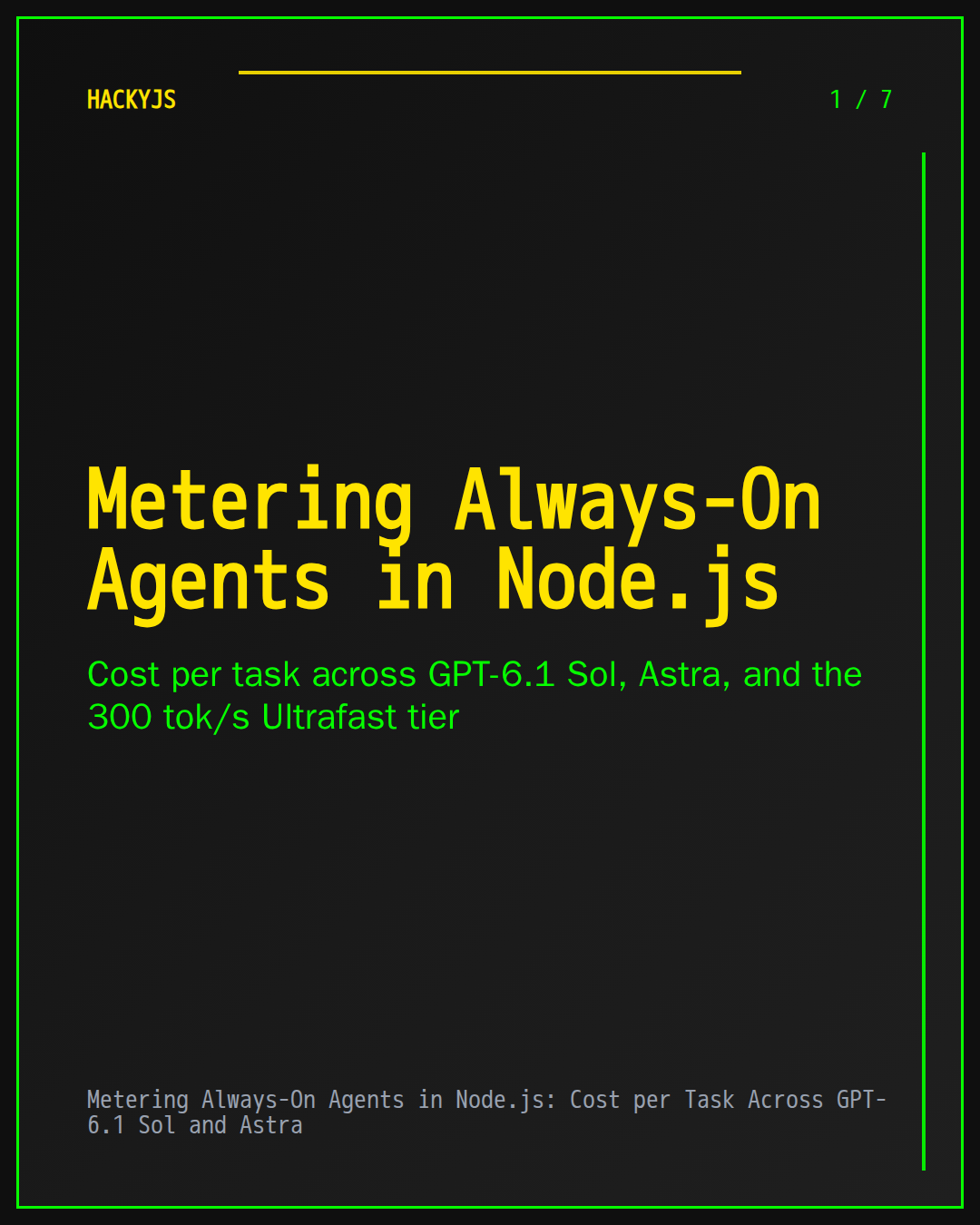 Metering Always-On Agents in Node.js: Cost per Task Across GPT-6.1 Sol and Astra