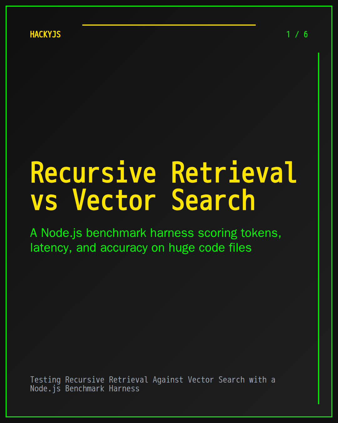 Testing Recursive Retrieval Against Vector Search with a Node.js Benchmark Harness