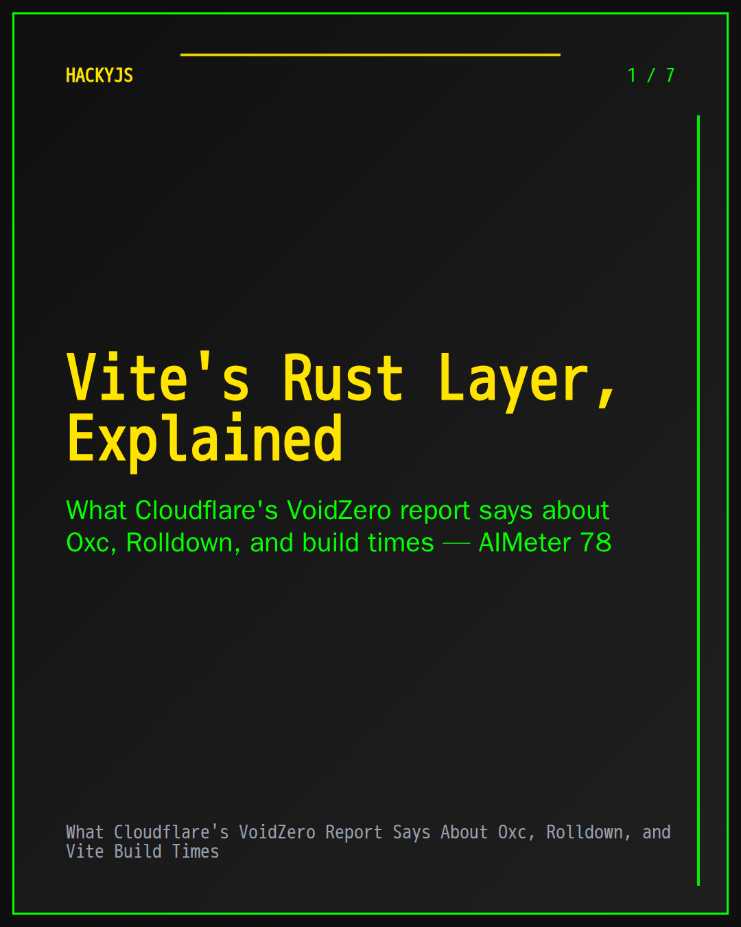What Cloudflare's VoidZero Report Says About Oxc, Rolldown, and Vite Build Times